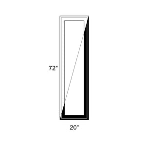 20" x 72" - Switchable Privacy Window - Fixed - Black/White Vinyl