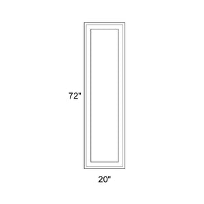 20" x 72" - Switchable Privacy Window - Fixed - White Vinyl