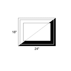 24" x 18" - Switchable Privacy Window - Fixed - Black/White Vinyl