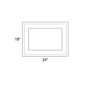 24" x 18" - Switchable Privacy Window - Fixed - White Vinyl