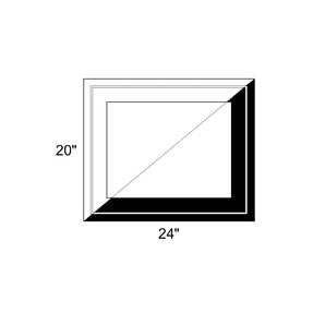 24" x 20" - Switchable Privacy Window - Fixed - Black/White Vinyl