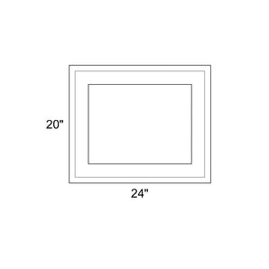 24" x 20" - Switchable Privacy Window - Fixed - White Vinyl