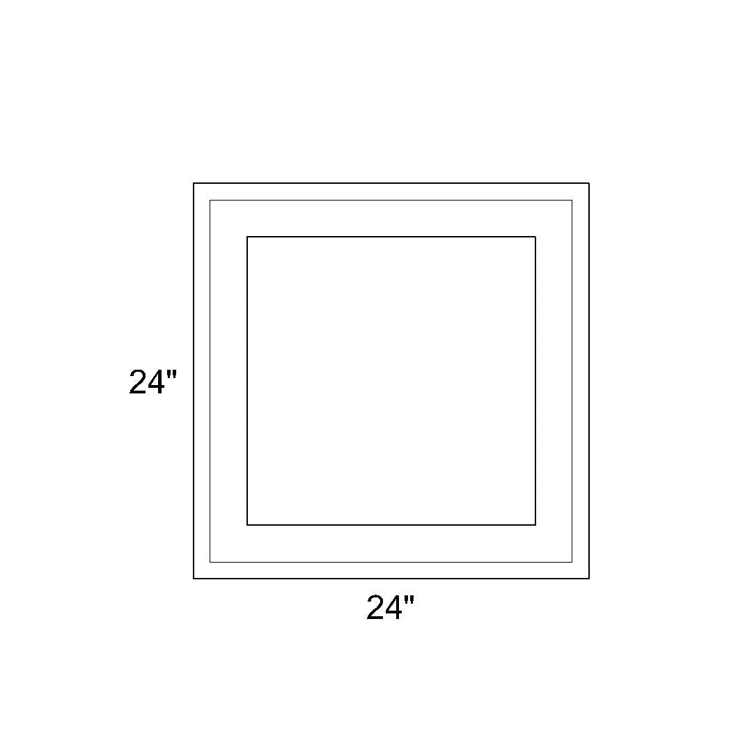 24 Scale Window 24 x 24 - Fixed Switchable LC Privacy Glass Window - White Vinyl ...