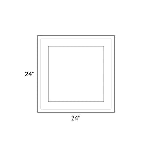 24" x 24" - Switchable Privacy Window - Fixed - White Vinyl