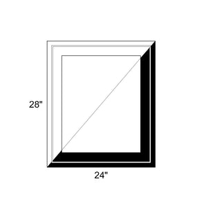 24" x 28" - Switchable Privacy Window - Fixed - Black/White Vinyl