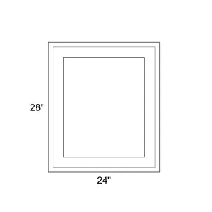 24" x 28" - Switchable Privacy Window - Fixed - White Vinyl