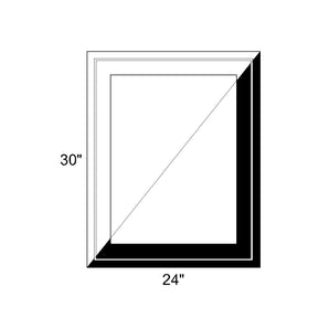 24" x 30" - Switchable Privacy Window - Fixed - Black/White Vinyl