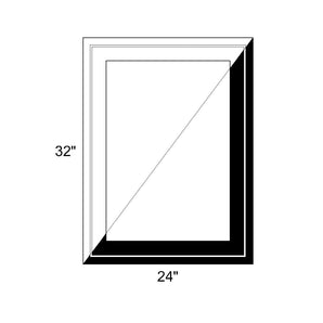 24" x 32" - Switchable Privacy Window - Fixed - Black/White Vinyl