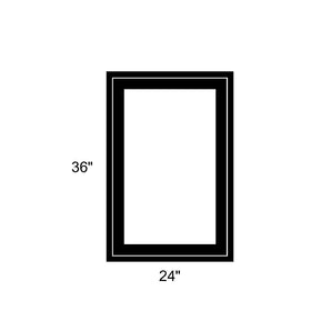 24" x 36" - Switchable Privacy Window - Fixed - Black Vinyl