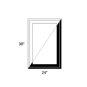 24" x 36" - Switchable Privacy Window - Fixed - Black/White Vinyl