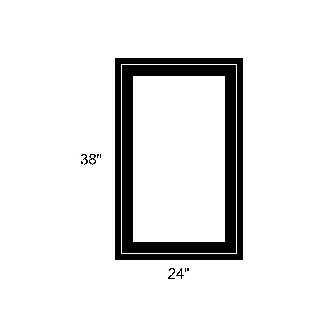 24 x 38 - Fixed Switchable LC Privacy Glass Window - Black Vinyl ...