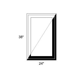 24" x 38" - Switchable Privacy Window - Fixed - Black/White Vinyl