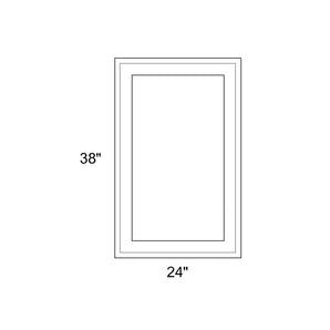 24" x 38" - Switchable Privacy Window - Fixed - White Vinyl