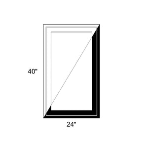 24" x 40" - Switchable Privacy Window - Fixed - Black/White Vinyl