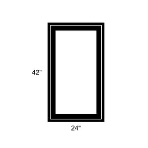 24" x 42" - Switchable Privacy Window - Fixed - Black Vinyl