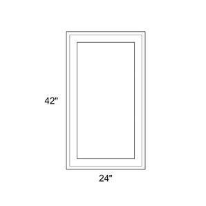 24" x 42" - Switchable Privacy Window - Fixed - White Vinyl