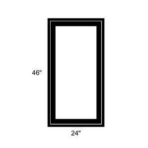 24" x 46" - Switchable Privacy Window - Fixed - Black Vinyl