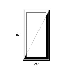 24" x 46" - Switchable Privacy Window - Fixed - Black/White Vinyl