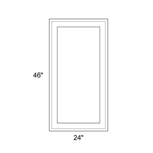 24" x 46" - Switchable Privacy Window - Fixed - White Vinyl