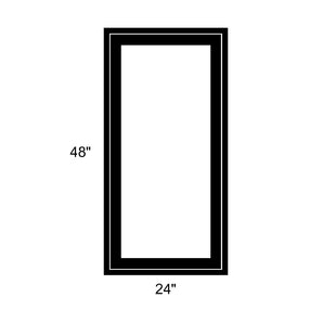 24" x 48" - Switchable Privacy Window - Fixed - Black Vinyl