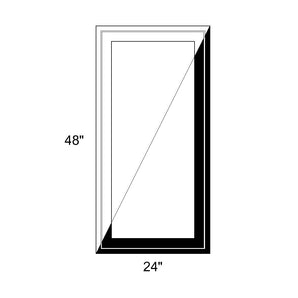 24" x 48" - Switchable Privacy Window - Fixed - Black/White Vinyl