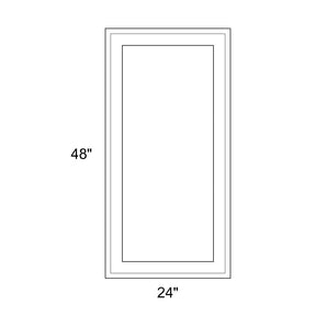 24" x 48" - Switchable Privacy Window - Fixed - White Vinyl