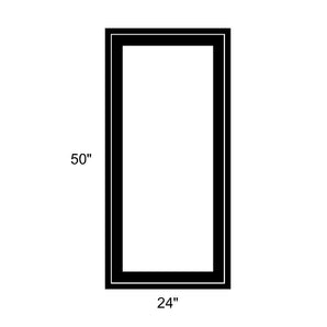 24" x 50" - Switchable Privacy Window - Fixed - Black Vinyl