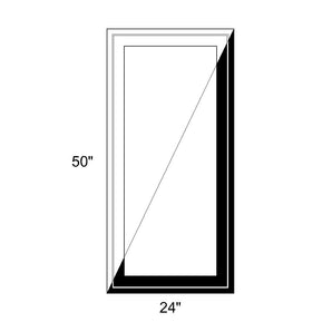 24" x 50" - Switchable Privacy Window - Fixed - Black/White Vinyl