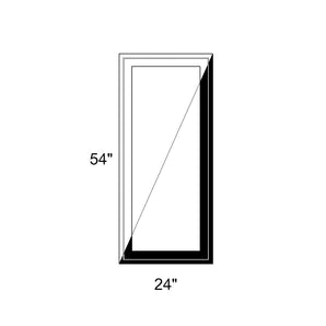 24" x 54" - Switchable Privacy Window - Fixed - Black/White Vinyl