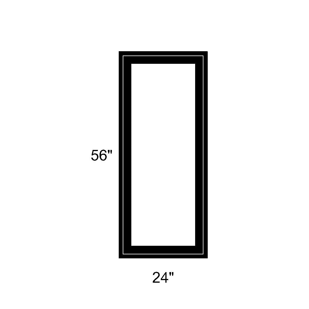 24 x 56 - Fixed Switchable LC Privacy Glass Window - Black Vinyl ...