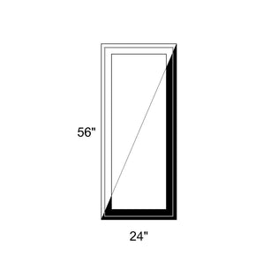 24" x 56" - Switchable Privacy Window - Fixed - Black/White Vinyl