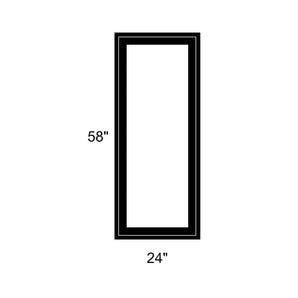 24" x 58" - Switchable Privacy Window - Fixed - Black Vinyl