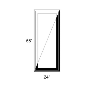 24" x 58" - Switchable Privacy Window - Fixed - Black/White Vinyl