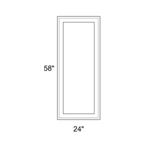 24" x 58" - Switchable Privacy Window - Fixed - White Vinyl