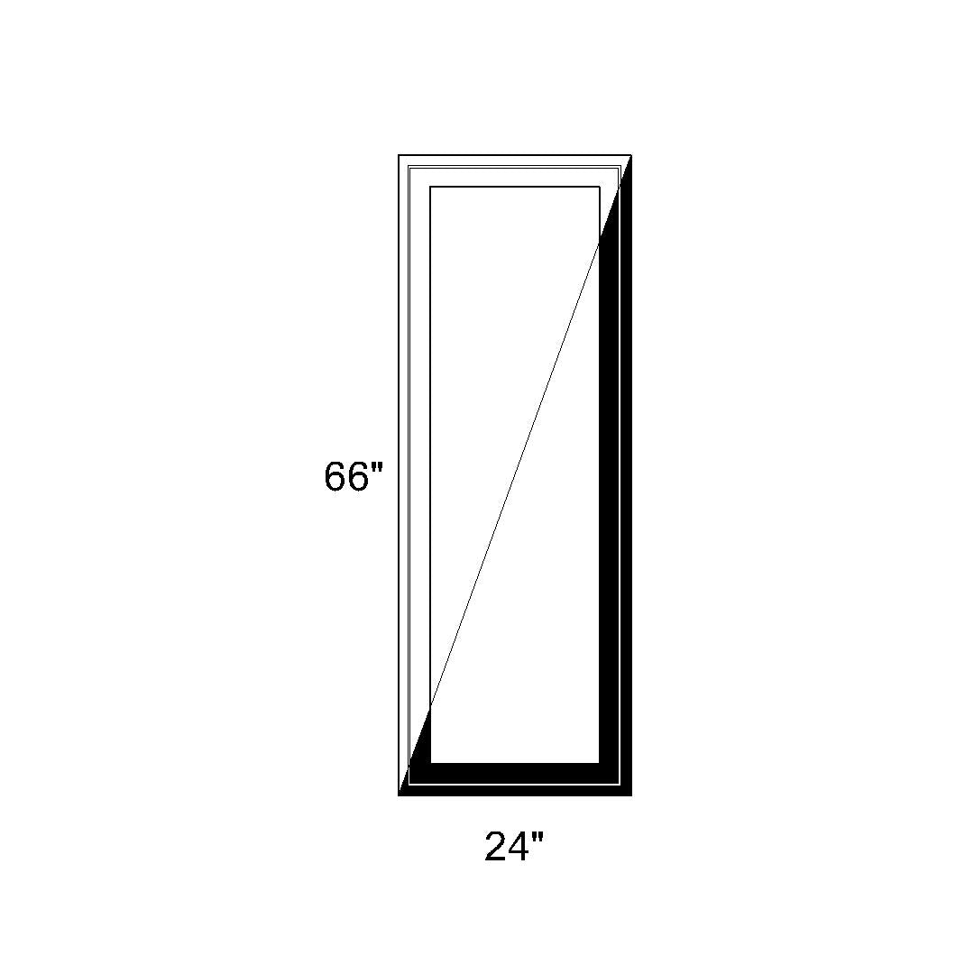 24 x 66 - Fixed Switchable LC Privacy Glass Window - Black/White Vinyl ...