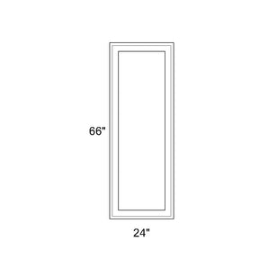 24" x 66" - Switchable Privacy Window - Fixed - White Vinyl