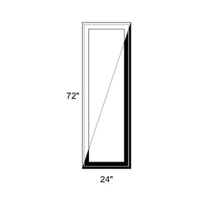 24" x 72" - Switchable Privacy Window - Fixed - Black/White Vinyl