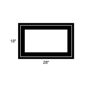 28" x 18" - Switchable Privacy Window - Fixed - Black Vinyl