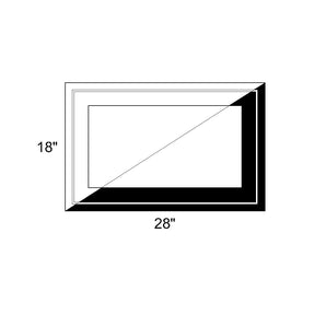 28" x 18" - Switchable Privacy Window - Fixed - Black/White Vinyl