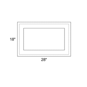 28" x 18" - Switchable Privacy Window - Fixed - White Vinyl