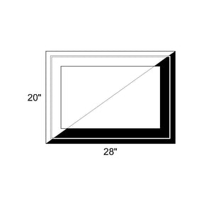 28" x 20" - Switchable Privacy Window - Fixed - Black/White Vinyl