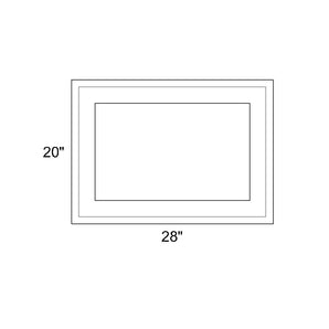 28" x 20" - Switchable Privacy Window - Fixed - White Vinyl