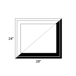 28" x 24" - Switchable Privacy Window - Fixed - Black/White Vinyl