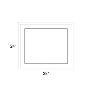 28" x 24" - Switchable Privacy Window - Fixed - White Vinyl