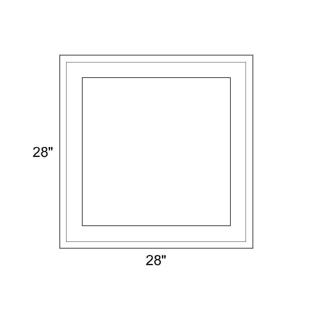 28 x 28 - Fixed Switchable LC Privacy Glass Window - White Vinyl ...