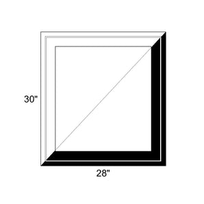 28" x 30" - Switchable Privacy Window - Fixed - Black/White Vinyl