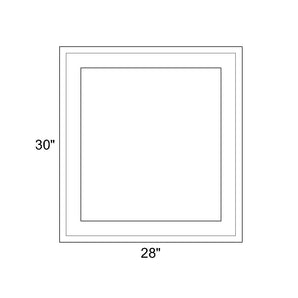 28" x 30" - Switchable Privacy Window - Fixed - White Vinyl