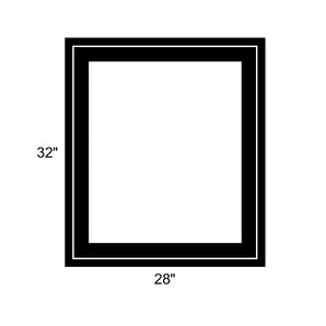 28" x 32" - Switchable Privacy Window - Fixed - Black Vinyl