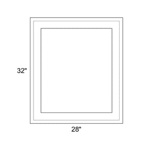 28" x 32" - Switchable Privacy Window - Fixed - White Vinyl