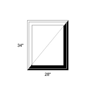 28" x 34" - Switchable Privacy Window - Fixed - Black/White Vinyl